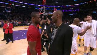 LeBron and Wade embrace Kobe after the game [upl. by Angus]