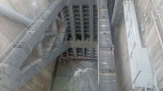 spillway radial gate opening [upl. by Aeiram]