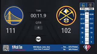 Warriors  Nuggets  NBA on TNT Live Scoreboard [upl. by Hofmann116]