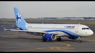 Interjet A320 take off Mexico city and landing at Puerto Vallarta [upl. by Llenna995]