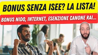 BONUS 2024 SENZA ISEE Ecco tutta la lista [upl. by Renard55]