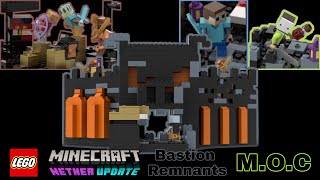 MOC Lego Minecraft Nether Update  Bastion Remnants [upl. by Atreb]