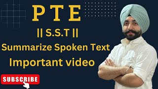 PTE SST summarize spoken test how to improve in 2023  Gurwinder sir [upl. by Eiramlatsyrk669]