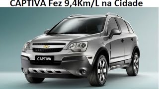 94 KmL CAPTIVA na Cidade Ar Ligado Vapor de Gasolina [upl. by Lenoil]