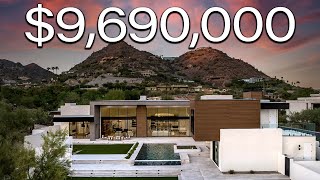 Touring A 9690000 Mansion with Mountain Views in Paradise Valley Arizona [upl. by Ocsisnarf]