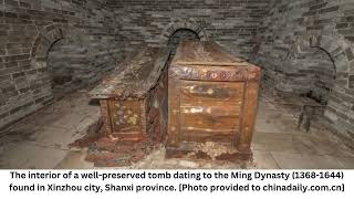 Wellpreserved Ming Dynasty tomb unearthed in Shanxi [upl. by Sanfourd846]