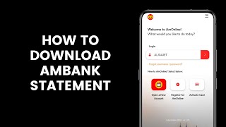 How to Download an AmBank Statement From the AmOnline Website [upl. by Tadashi]