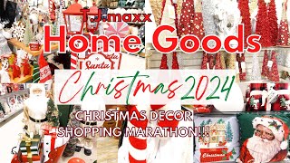 CHRISTMAS 2024 AT TJMAXX\HOMEGOODS  TJMAXX 2024 CHRISTMAS DECOR SHOPPING  Christmas Decor 2024 [upl. by Sixela]