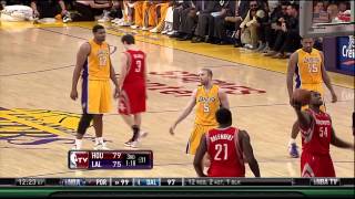 Andrew Bynum Takes Exception To Samuel Dalembert Foul  Rockets  Lakers 462012 [upl. by Dekow889]