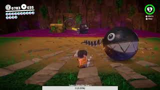 Super Mario Odyssey  Cascade Kingdom Moon 15 Very Nice Shot with the Chain Chomp [upl. by Mahmud552]