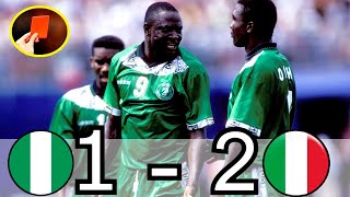 Nigeria vs Italy World Cup 1994 Rd 16thNigeria vs Italy All Goals amp Highlights [upl. by Tore]