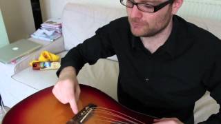 How to Restring an Acoustic Guitar Epiphone Hummingbird [upl. by Snebur269]