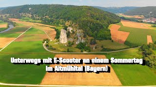 Unterwegs mit EScooter an einem Sommertag im Altmühltal Bayern 4K [upl. by Andeee]