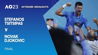 Stefanos Tsitsipas v Novak Djokovic Extended Highlights  Australian Open 2023 Final [upl. by Breanne156]