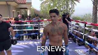 Ryan Garcia On Mitts Can These Punch Be The One To Win Vs Gervonta Tank Davis EsNews Boxing [upl. by Iredale]