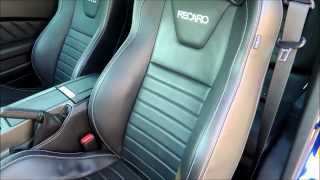 2013 Ford Mustang GT Leather Recaro Seat Review In Depth Information [upl. by Acenes]