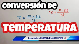 Conversión de UNIDADES DE TEMPERATURA Celsius Kelvin y Fahrenheit 💦🌦☀ Fórmulas de Escalas [upl. by Mariand]