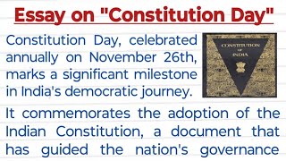 constitution day essay writing  speech on Constitution Day  Essay on Constitution Day [upl. by Parthenia]