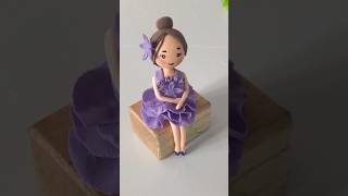 Diy doll Making 💜🧚 diy clay craft art clayart satisfying trending shorts shortvideo lover [upl. by Abrahams]