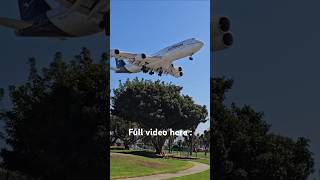 Lufthansa boeing B747 landing LAX Los Angeles Airport [upl. by Abisia]