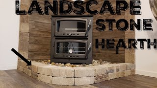 Wood Stove Install  Hearth Made From Landscape Stones [upl. by Mary164]