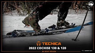 2022 Tecnica Cochise 130 amp 120 Ski Boot Review with SkiEssentialscom [upl. by Eilahs]