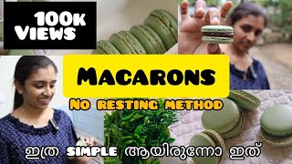 macarons recipe No resting method macrons frenchmacaron simple recipe viral viralvideo [upl. by Ybor]