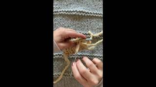 Tubular Bind Off for 1x1 Ribbing Knit Flat [upl. by Dulciana]