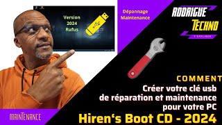 Comment créer une clé usb Hiren Boot CD en 2024 avec RUFUS [upl. by Jahdal]