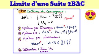 les suites numériques 2bac PCSVT  exercice limite pour préparer au contrôle [upl. by Limoli]