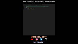 Convert Decimal to Binary Octal and Hexadecimal in Python  Python Examples  Python Code Tutorial [upl. by Holtz]