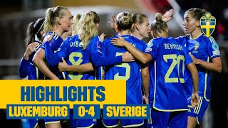 Seger med 40  Highlights LuxemburgSverige 04 Playoff till EM 2025 [upl. by Jabez]