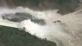 Oroville Dam Spillway  02102017 [upl. by Bendicta]