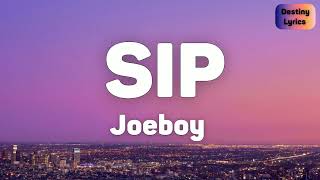 Joeboy  SIP Alcohol Lyrics [upl. by Deanne413]