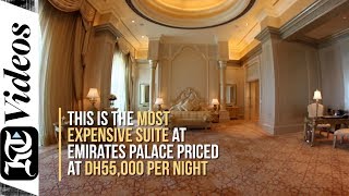 A look inside Emirates Palaces most expensive suite [upl. by Dumah]