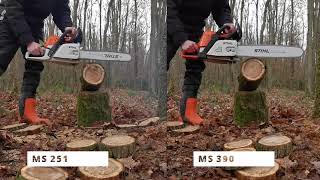 Chainsaw Stihl  MS 251 and MS 390 [upl. by Anyzratak302]