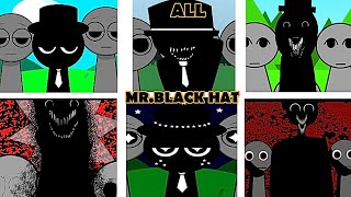 Incredibox  Sprunki ALL MRBLACK HAT in Random Different Mods [upl. by Beauchamp]