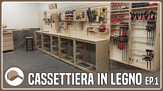 Cassettiera in legno Episodio 1d2  Falegnameria  Fai da te [upl. by Yelsnit]