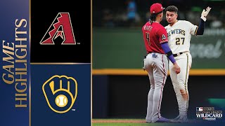 Dbacks vs Brewers Wild Card Game 1 Highlights 10323  MLB Highlights [upl. by Chaffin]