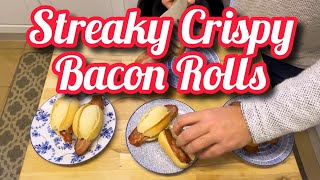 Streaky Crispy Bacon Rolls In Ninja Air Fryer [upl. by Whetstone]