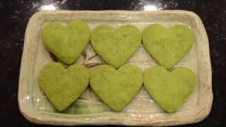 Matcha Green Tea Shortbread Cookies [upl. by Gusella]