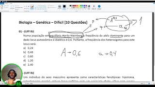 Questão de Genética  Equilíbrio de HardyWeinberg UFF RJ [upl. by Octavius394]