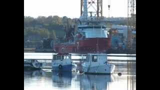 Pipe Laying Vessel Seven Navica on the River Tyne 15th October 2012 [upl. by Aronael]