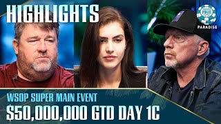 HIGHLIGHTS  WSOP Super Main Event Day 1C with 50M GTD  Paradise 2024 [upl. by Suoivatra]