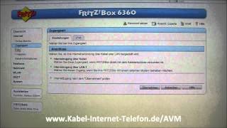 AVM FritzBox Cable 6360 HDVideo mit Anschlüssen und Menüführung AVM 6360 für Kabelanbieter [upl. by Sirhc]