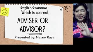 ADVISER OR ADVISOR  ENGLISH GRAMMAR [upl. by Free121]