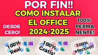 Como instalar el office totalmente gratis desde cero  100 permanente 20242025 [upl. by Itida]