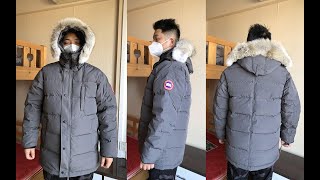 Canada Goose Carson Parka Fusion Fit Heritage Graphite Detailed Review amp Try On [upl. by Groveman867]