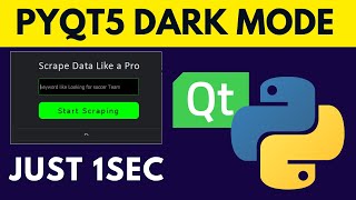 Pyqt5 application Dark Mode setup in one second  PyQt5 Application  Pyqt5 Light Mode Pyqt5 course [upl. by Sharyl]