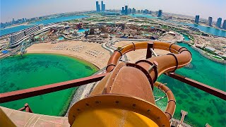 The Fractionator Worlds Tallest Body Slide at Meryal Waterpark Qatar [upl. by Elleivad]